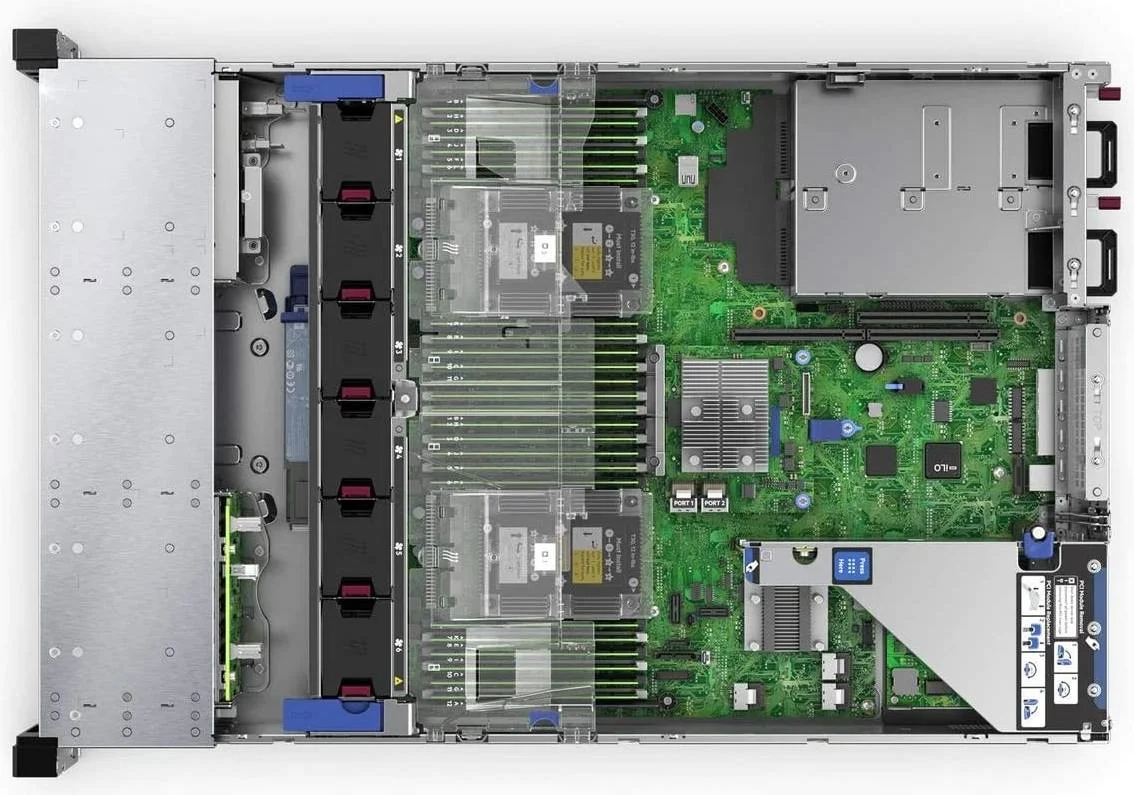 سرور HPE Proliant DL380 GEN10 با 8 جایگاه SFF، پردازنده Intel Xeon Silver 4208 با 8 هسته، 2 عدد حافظه 32 گیگابایتی RDIMM، 2 عدد هارد دیسک 1.2 ترابایتی، 8 جایگاه هارد دیسک SFF SAS/SATA، کنترلر Smart Array P408i-a، منبع تغذیه 800 واتی | DL380