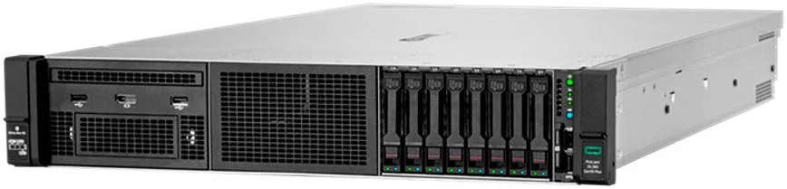 سرور HPE ProLiant DL380 Gen10 Plus 8SFF 2U، با 2 پردازنده Intel Xeon Silver 4309Y 2.8G، حافظه رم 128 گیگابایت (4x32GB) DDR4، حافظه SSD 240 گیگابایت + هارد دیسک 2.4 ترابایت، 2 منبع تغذیه 800W، آداپتور OCP3، X1 TRI-Mode 24G U.3 BC | P55247-B21