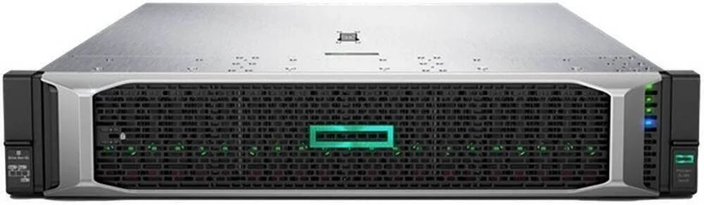سرور HPE ProLiant DL380 Gen10، دو پردازنده Intel Xeon-Gold 6148، حافظه رم 256 گیگابایتی RDIMM، حافظه اس اس دی 5.76 ترابایتی (3x 1.92tb)، آداپتور P408i-a SR 1Gb، آداپتور اترنت 1 گیگابایتی 4 پورت 331i، دو منبع تغذیه 800 واتی | DL380-G10