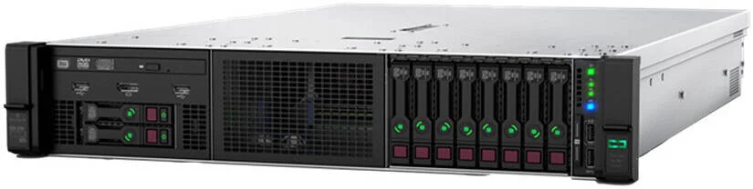 سرور HPE ProLiant DL380 Gen10، پردازنده 2X Intel Xeon-S 4210R، حافظه 64 گیگابایت (2 x 32GB) DDR4 RDIMM، درایو 3 x HPE 1.2TB SAS 12G SC 10K، Hot Plug، P408i-a بدون اپتیکال، منبع تغذیه 800W | ProLiant DL380-G10