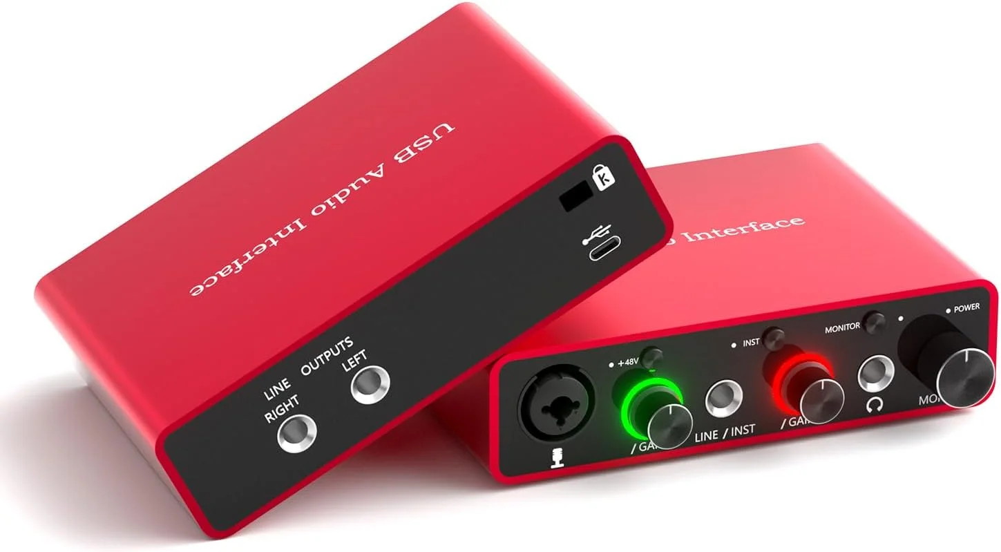 اینترفیس صوتی USB، اینترفیس ضبط XLR برای پادکست و استریم، اتصال آسان و حرفه ای