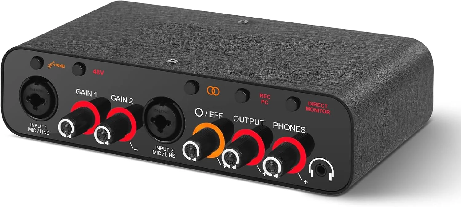 کارت صدای USB اکسترگا برای کامپیوتر و مک، ضبط و استریمینگ 32 بیت/384 کیلوهرتز با دو ورودی XLR مدل Q26