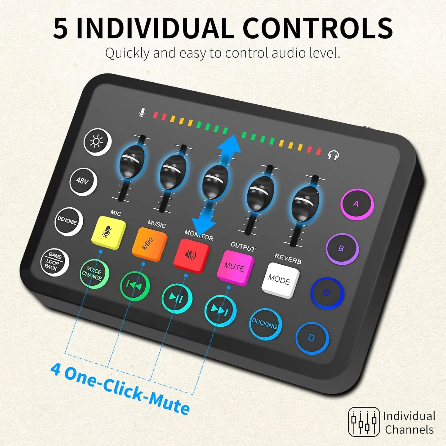 کارت صدای XTUGA مدل F11 با شارژر صدا و دکمه قطع صدا، کارت صدای قابل شارژ برای پادکست و ضبط با کنترل مستقل کارت صدای XTUGA مدل F11 با شارژر صدا و دکمه قطع صدا، کارت صدای قابل شارژ برای پادکست و ضبط با کنترل مستقل