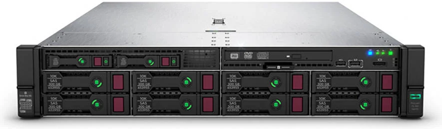 سرور HPE ProLiant DL380 Gen10 4208 Xeon-S 8 هسته ای 85W، 32 گیگابایت PC4-2933Y DDR4، RDIMM 12x، Hot Plug، 3.5 اینچ بزرگ، فرم فاکتور Dynamic، Smart Array، S100i SATA، بدون اپتیکال، 500W | P20172-B21