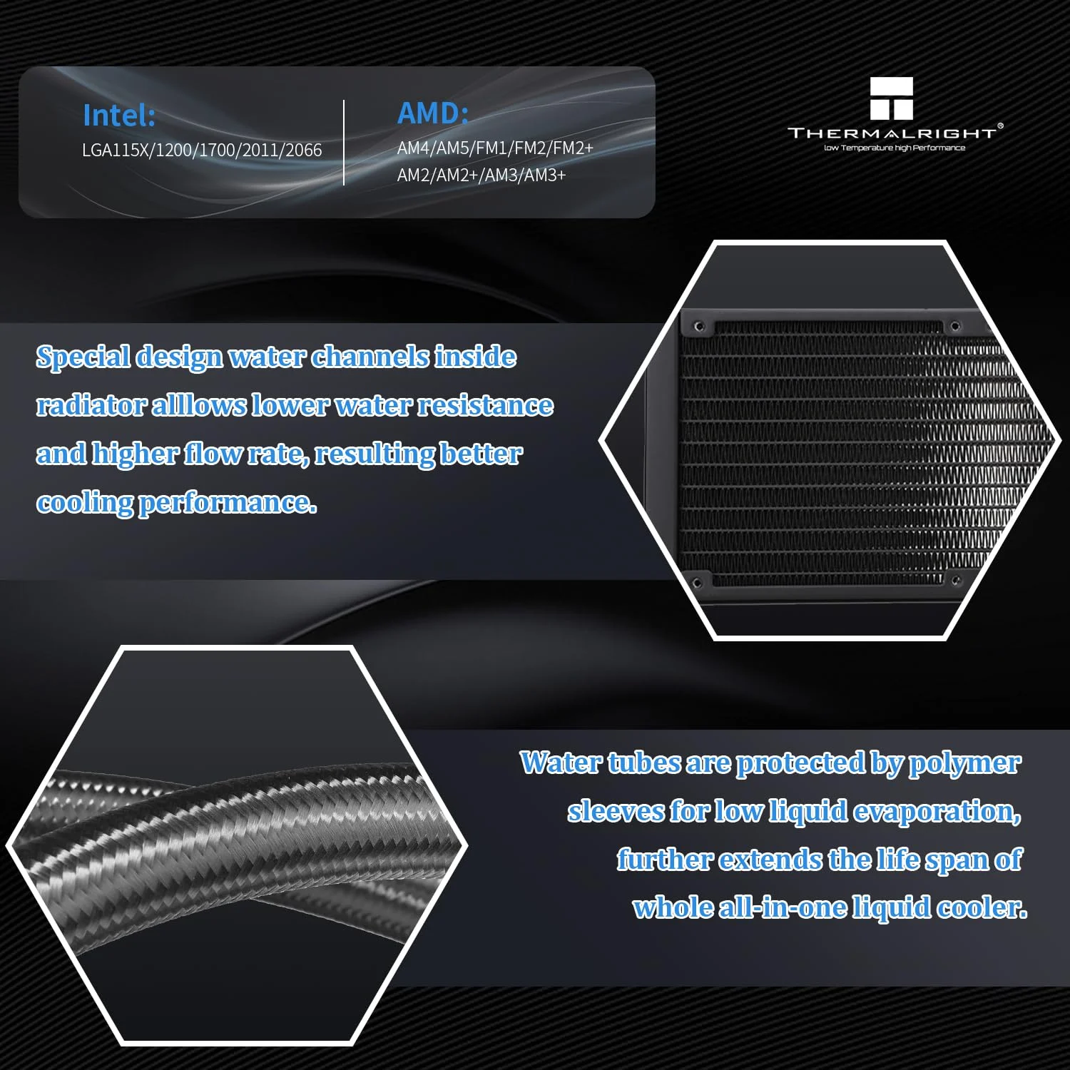 خنک کننده آبی پردازنده Thermalright Aqua Elite 240 ARGB، با دو فن PWM، سرعت 1550 دور در دقیقه، برای AMD/AM4/AM5 و Intel LGA1150/1151/1155/1156/1200/2011/1700/1851 (AE240 ARGB) خنک کننده آبی پردازنده Thermalright Aqua Elite 240 ARGB، با دو فن PWM، سرعت 1550 دور در دقیقه، برای AMD/AM4/AM5 و Intel LGA1150/1151/1155/1156/1200/2011/1700/1851 (AE240 ARGB)