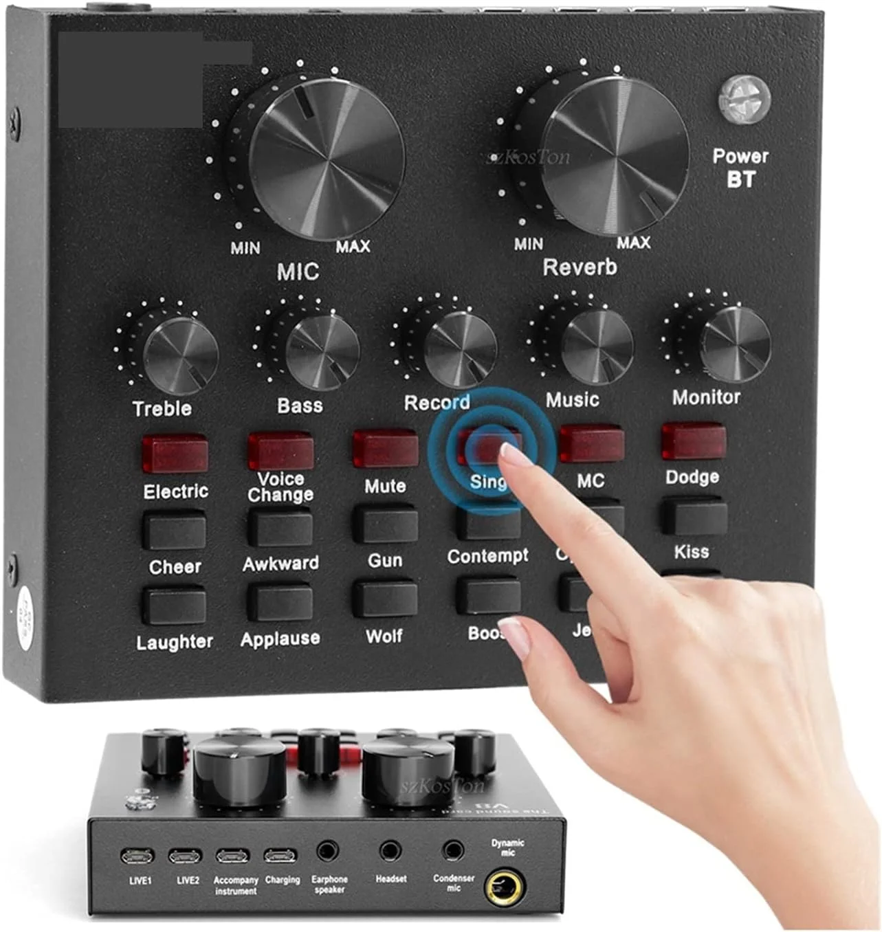 میکسر صوتی استریو DJ، رابط استودیویی، کنسول میکس، تقویت کننده میکروفون هدفون، میکسر صدا با فانتوم پاور 48 ولت، مناسب برای تولید زنده