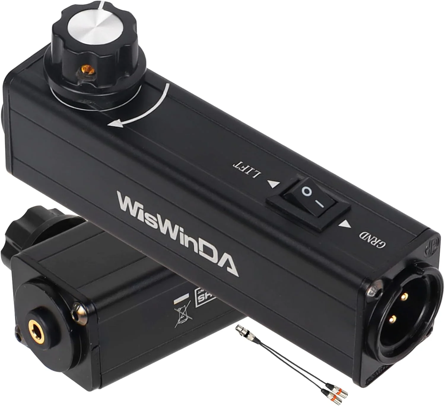 جعبه ایزولاسیون AUX به XLR مدل Pro101B با کنترل کننده صدا و سوئیچ قطع اتصال زمین به همراه کابل های کانال چپ و راست XLR "Y" اضافه