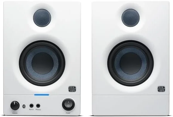 اسپیکرهای مانیتور استودیویی بلوتوث دار Presonus Eris 3.5BT Gen 2 رنگ سفید، جفت، 3.5 اینچی، 2-Way، اسپیکرهای دسکتاپ تقویت شده برای چند رسانه ای، بازی و تولید موسیقی با کیفیت استودیویی، توان 50 وات اسپیکرهای مانیتور استودیویی بلوتوث دار Presonus Eris 3.5BT Gen 2 رنگ سفید، جفت، 3.5 اینچی، 2-Way، اسپیکرهای دسکتاپ تقویت شده برای چند رسانه ای، بازی و تولید موسیقی با کیفیت استودیویی، توان 50 وات