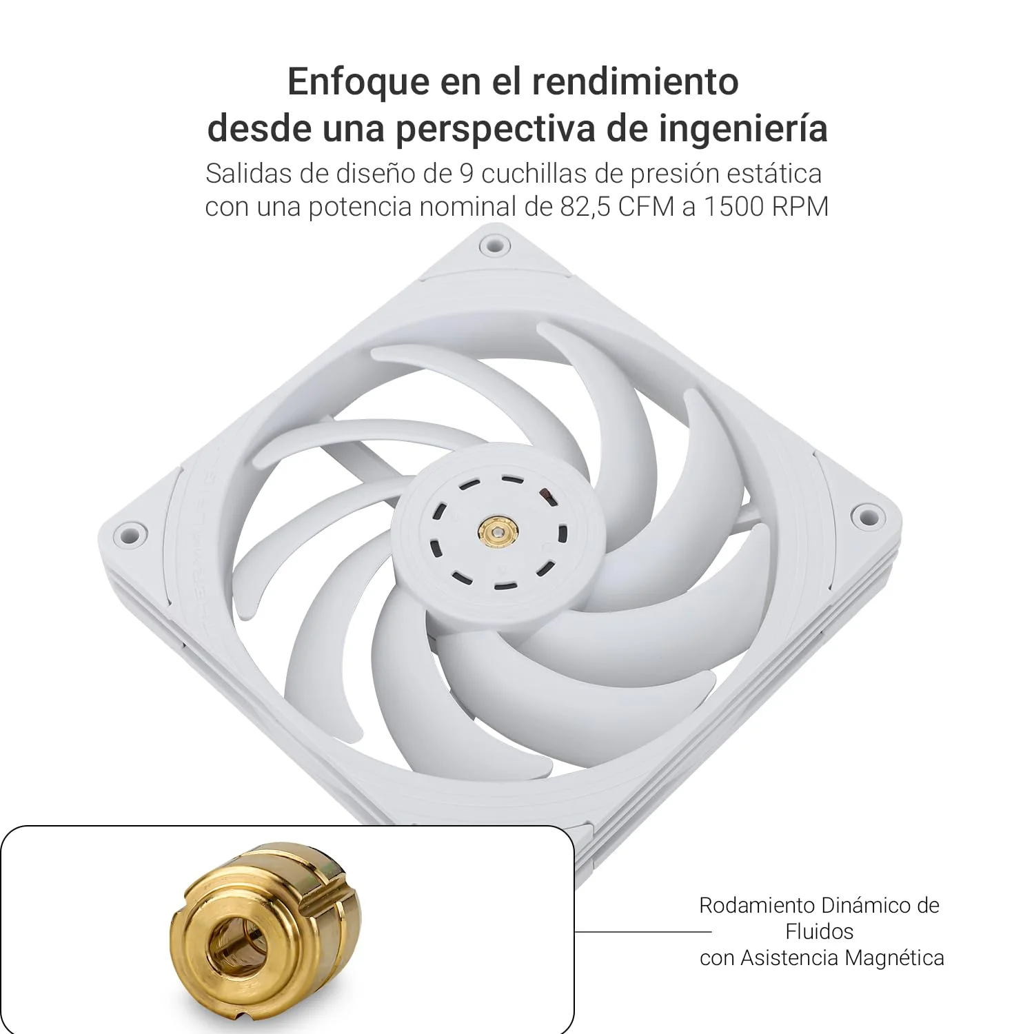 فن خنک کننده پردازنده Thermalright TL-B14W 140mm، فن سفید رنگ کیس کامپیوتر، کنترل PWM، 1500 دور در دقیقه، فن با عملکرد فشار استاتیک برای بلبرینگ S-FDB (سفید) - تصویر 3
