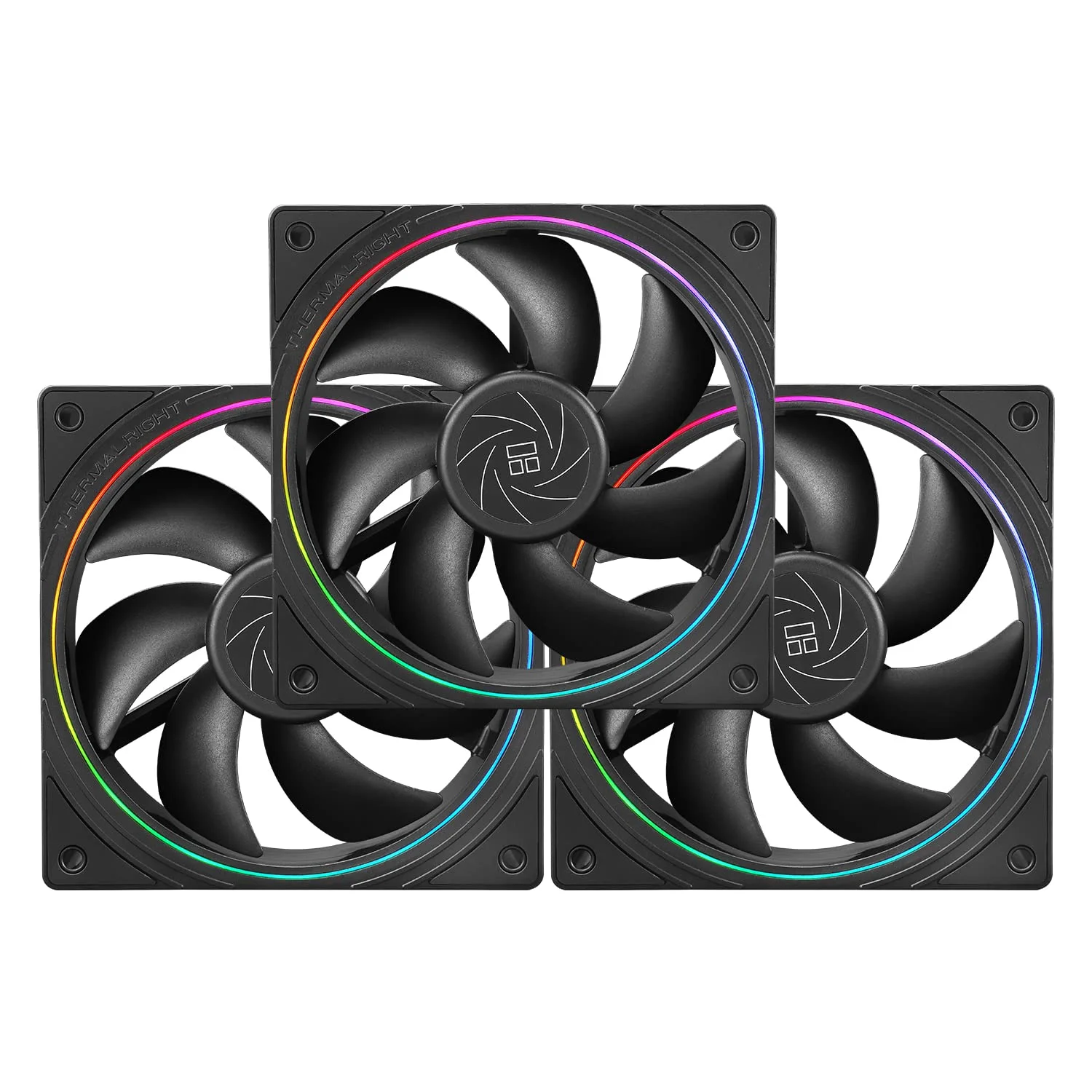 فن خنک کننده پردازنده Thermalright TL-S12، فن PWM کیس، جلوه نوری روزنه ظریف، فن کامپیوتر با کانکتور 4 پین PWM با روزنه ARGB، فن خنک کننده کامپیوتر با سرعت 1500 دور در دقیقه (120 میلی متر، 3 فن)