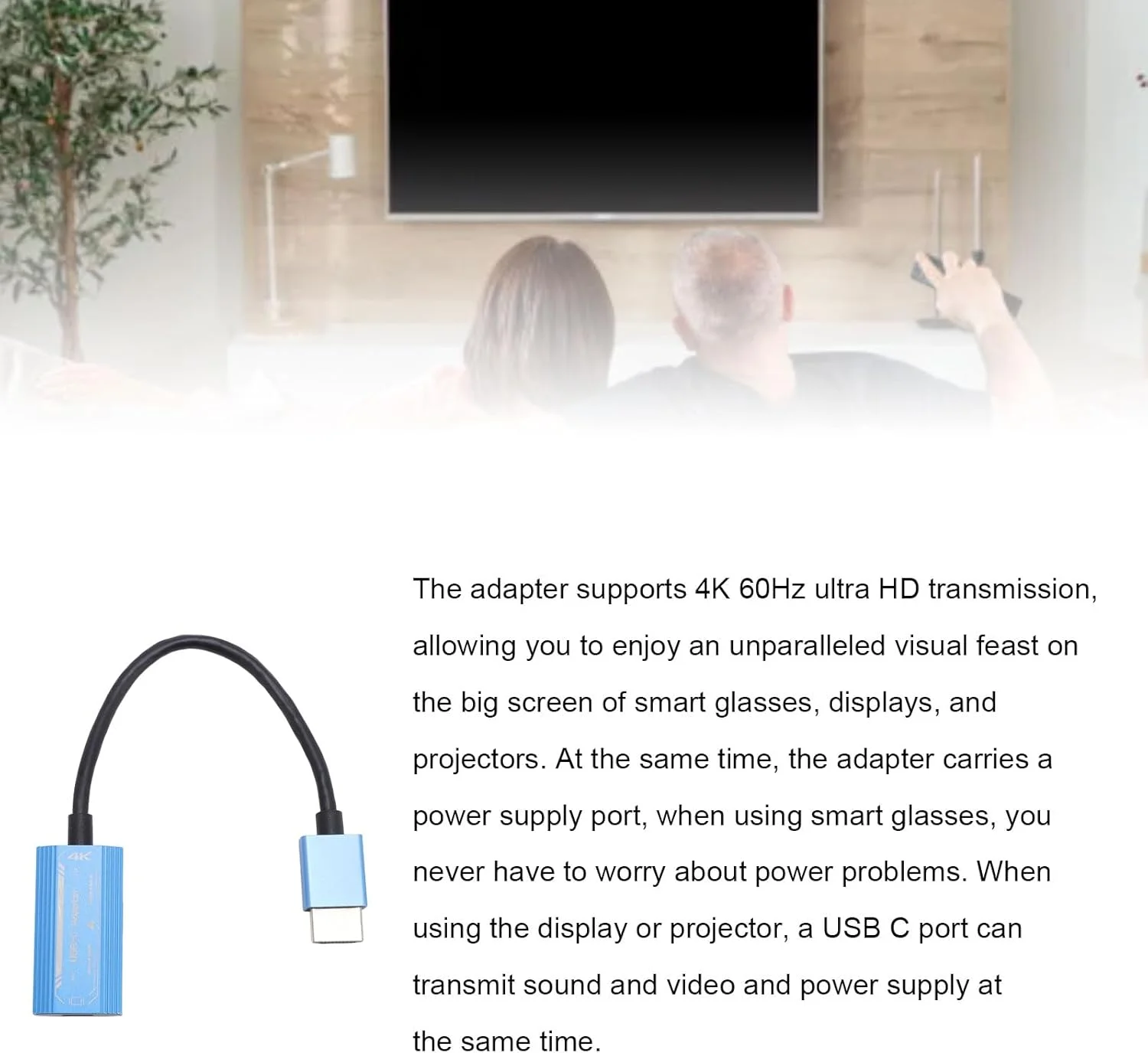 آداپتور USB 3.0 به رابط چند رسانه ای HD، نمایشگر قابل حمل Ultra HD 4K 60Hz، با قابلیت انتقال توان 100W مناسب برای گوشی های هوشمند Pro Max، پروژکتورها، کامپیوترها و لپ تاپ ها