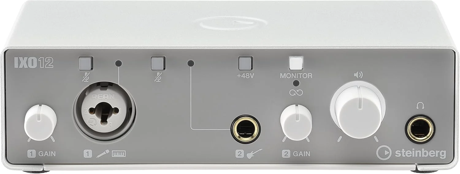 کارت صدای استاینبرگ IXO22 2x2 USB 2.0 24-Bit/192kHz به همراه نرم‌افزارهای Cubase AI، Cubasis LE و Steinberg Plus