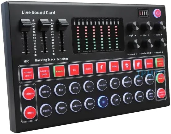 کارت صدای M9 با نورپردازی RGB، رابط صوتی زنده چند پلتفرمی