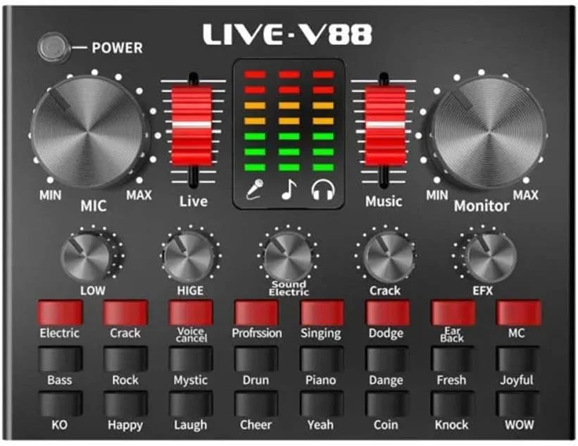 میکسر کارت صدای V88، رابط صوتی خارجی USB، کارت صدای شبکه