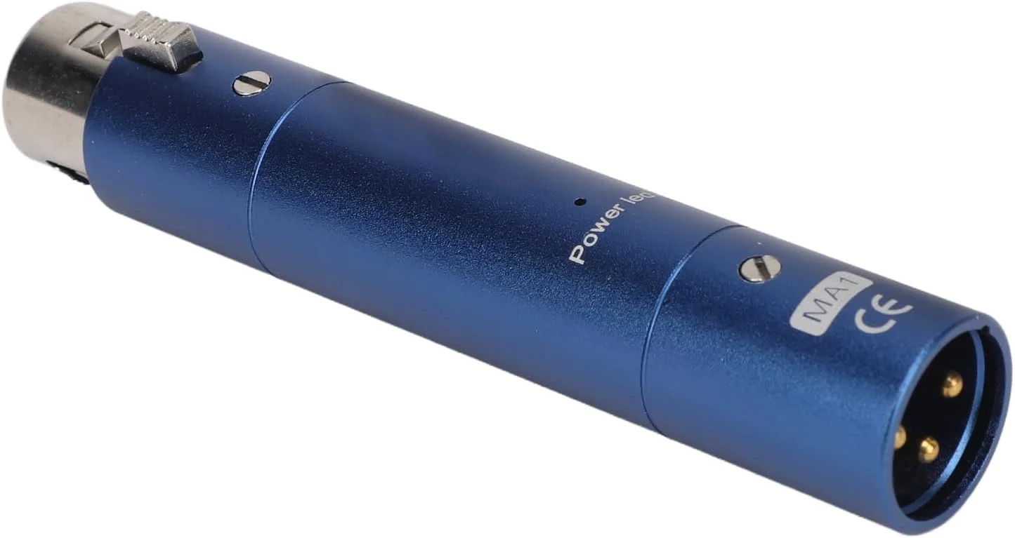 پیش تقویت کننده میکروفون خطی سیکسران، آلیاژ آلومینیوم، افزایش 28 دسی بل برای ضبط استودیویی و پخش زنده (آبی)