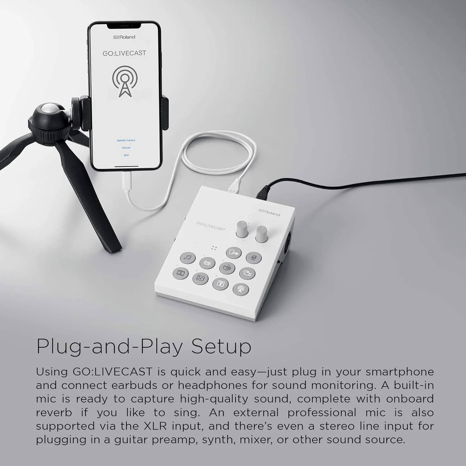 استودیوی پخش زنده کوچک رولند GO:LIVECAST