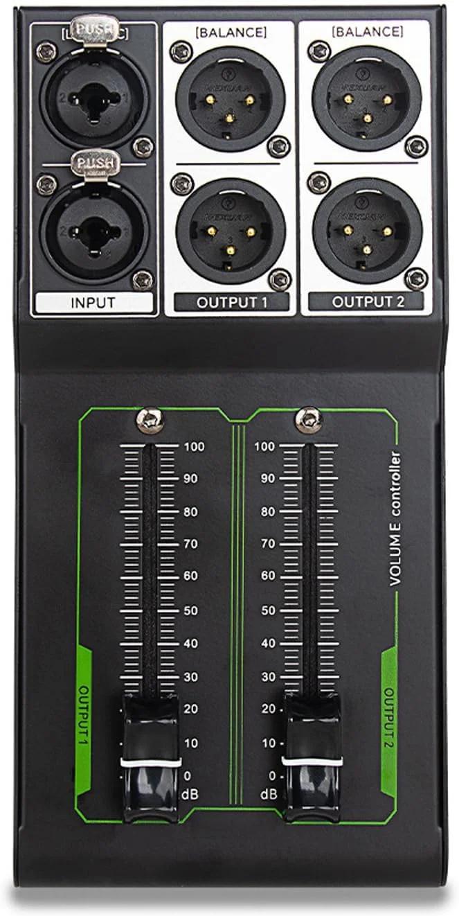 کنترل کننده حجم صدای پسیو، 1 ورودی 2 خروجی تمام فلزی بدون افت کیفیت استریو دقیق، اتصال آسان برای استودیو و سیستم صوتی خانگی (مشکی) کنترل کننده حجم صدای پسیو، 1 ورودی 2 خروجی تمام فلزی بدون افت کیفیت استریو دقیق، اتصال آسان برای استودیو و سیستم صوتی خانگی (مشکی)