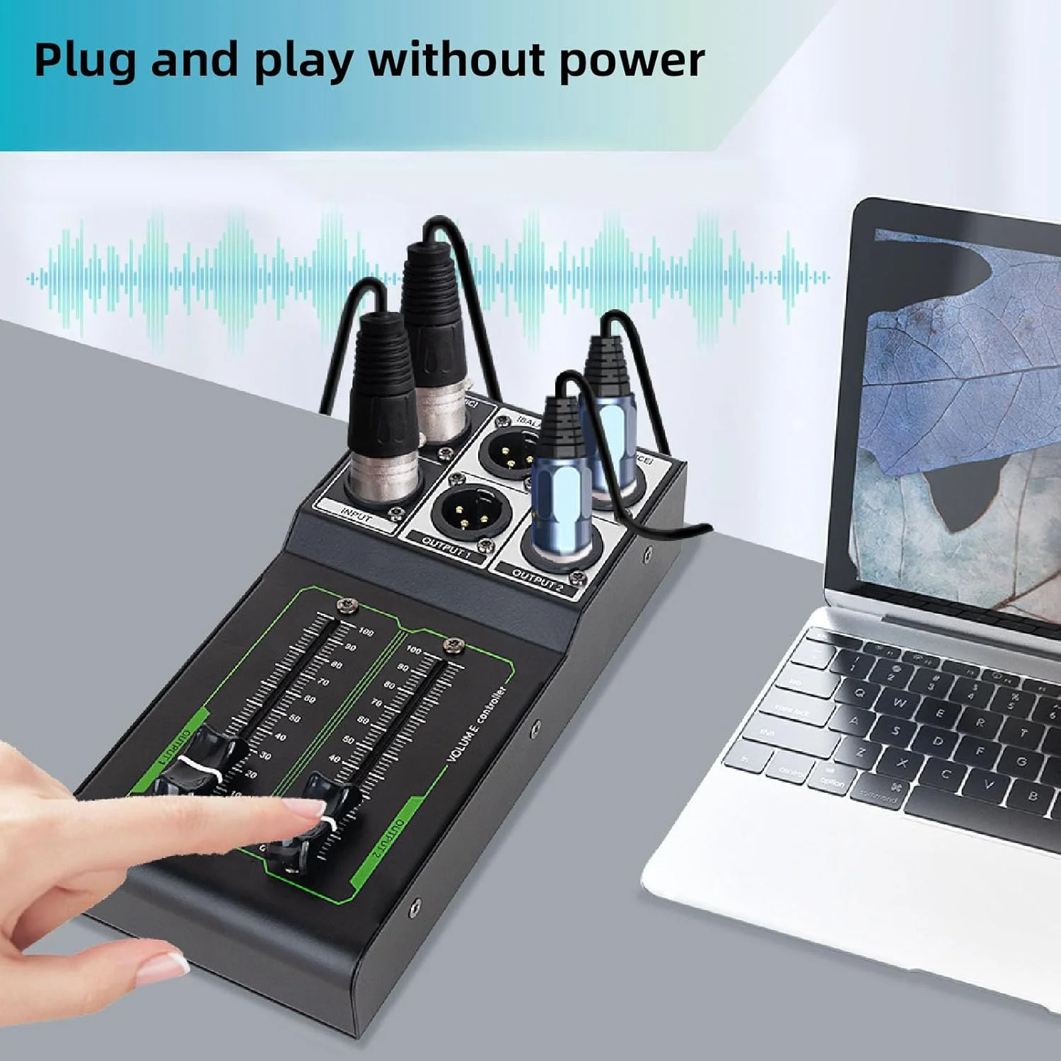 کنترل کننده حجم صدای پسیو، 1 ورودی 2 خروجی تمام فلزی بدون افت کیفیت استریو دقیق، اتصال آسان برای استودیو و سیستم صوتی خانگی (مشکی) کنترل کننده حجم صدای پسیو، 1 ورودی 2 خروجی تمام فلزی بدون افت کیفیت استریو دقیق، اتصال آسان برای استودیو و سیستم صوتی خانگی (مشکی)