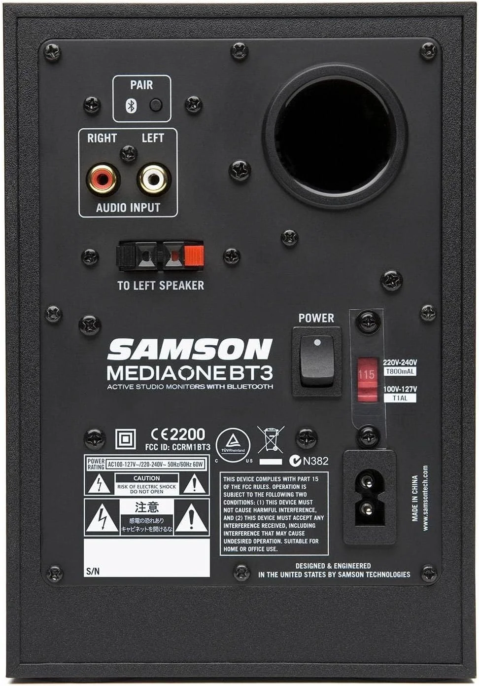 مانیتورهای استودیویی اکتیو بلوتوث دار Samson MediaOne BT3 (بسته 2 عددی) مانیتورهای استودیویی اکتیو بلوتوث دار Samson MediaOne BT3 (بسته 2 عددی)
