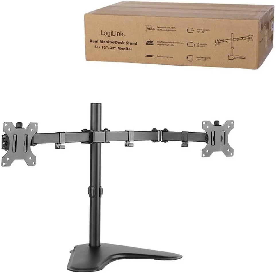 پایه مانیتور دوقلو لوجیلینک مدل BP0045 مناسب برای مانیتورهای 13 تا 32 اینچ با تحمل وزن 16 کیلوگرم - مشکی پایه مانیتور دوقلو لوجیلینک مدل BP0045 مناسب برای مانیتورهای 13 تا 32 اینچ با تحمل وزن 16 کیلوگرم - مشکی