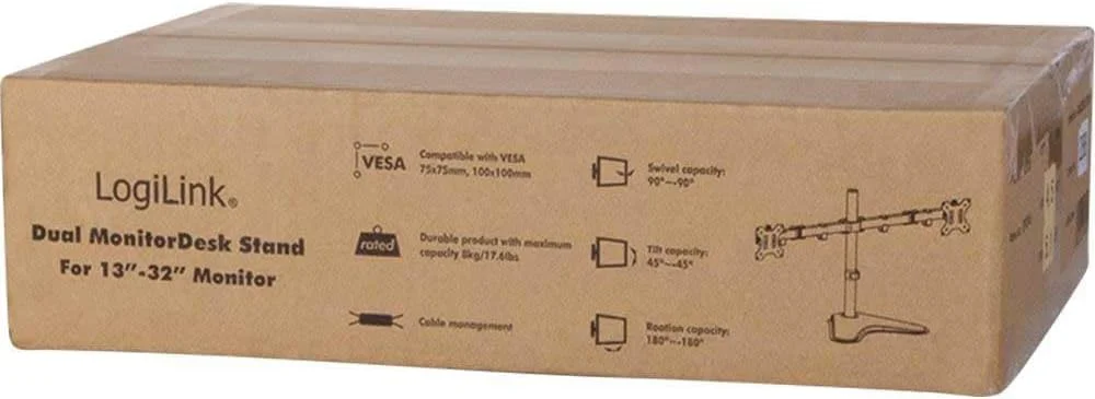 پایه مانیتور دوقلو لوجیلینک مدل BP0045 مناسب برای مانیتورهای 13 تا 32 اینچ با تحمل وزن 16 کیلوگرم - مشکی پایه مانیتور دوقلو لوجیلینک مدل BP0045 مناسب برای مانیتورهای 13 تا 32 اینچ با تحمل وزن 16 کیلوگرم - مشکی