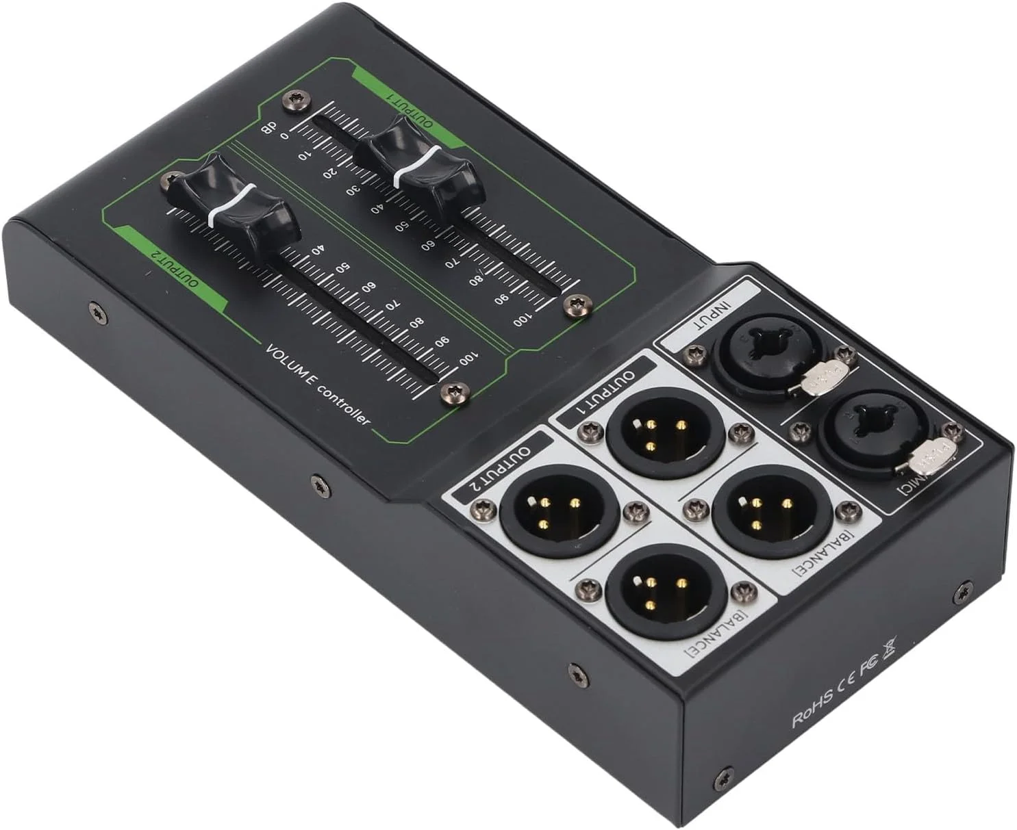 کنترل کننده حجم صدای پسیو Keenso با دکمه کنترل استریو و خروجی دوگانه با اتصالات روکش طلا برای کارت صدای DAC استودیوی خانگی کنترل کننده حجم صدای پسیو Keenso با دکمه کنترل استریو و خروجی دوگانه با اتصالات روکش طلا برای کارت صدای DAC استودیوی خانگی