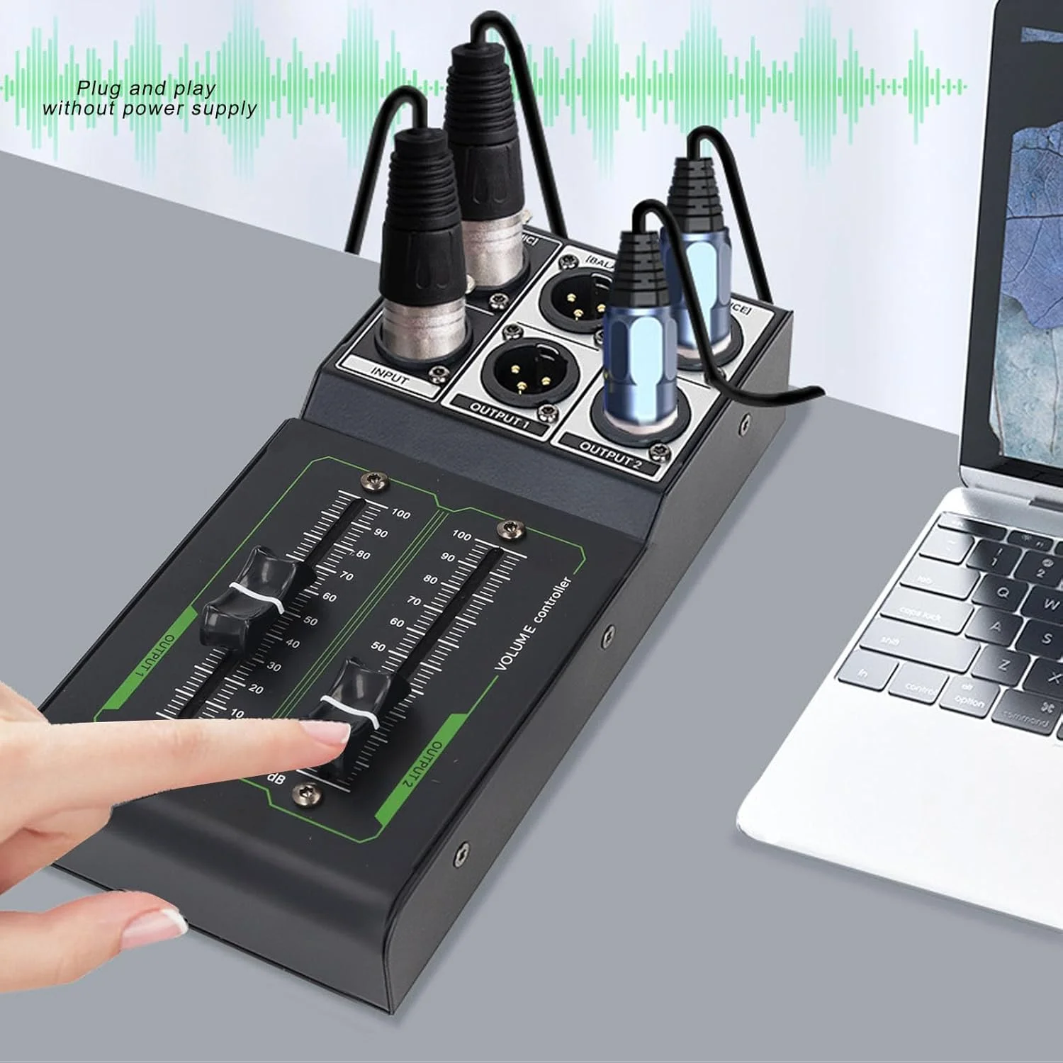 کنترل کننده حجم صدای پسیو Keenso با دکمه کنترل استریو و خروجی دوگانه با اتصالات روکش طلا برای کارت صدای DAC استودیوی خانگی کنترل کننده حجم صدای پسیو Keenso با دکمه کنترل استریو و خروجی دوگانه با اتصالات روکش طلا برای کارت صدای DAC استودیوی خانگی