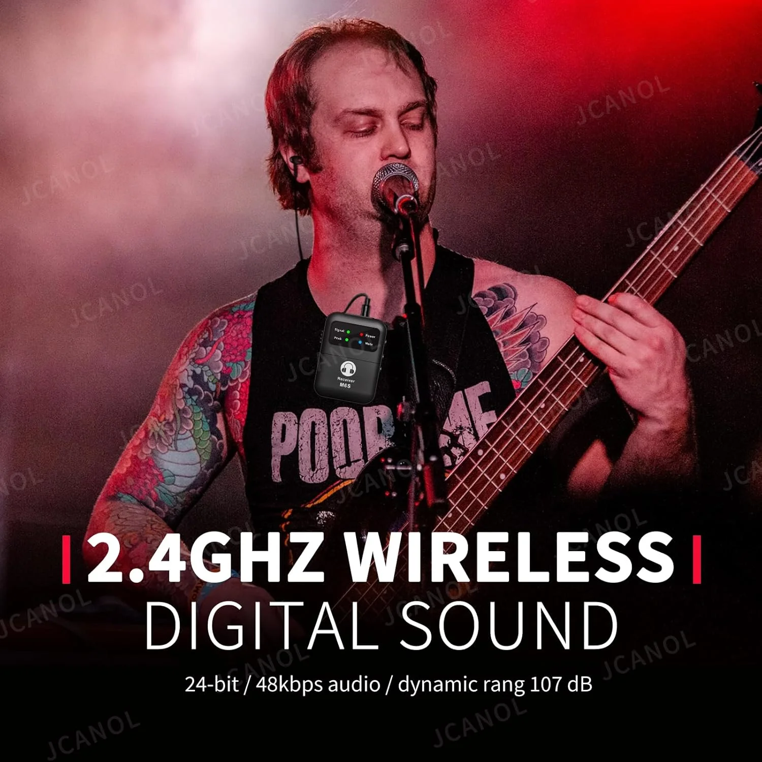 سیستم مانیتور داخل گوشی بی سیم استریو 2.4G، سیستم IEM بی سیم، مانیتور صحنه با فرستنده چرخشی 90 درجه، گیرنده کمری، 50 متر برای استودیو، گروه (یک گیرنده + یک فرستنده (چرخش 90 درجه)) سیستم مانیتور داخل گوشی بی سیم استریو 2.4G، سیستم IEM بی سیم، مانیتور صحنه با فرستنده چرخشی 90 درجه، گیرنده کمری، 50 متر برای استودیو، گروه (یک گیرنده + یک فرستنده (چرخش 90 درجه))