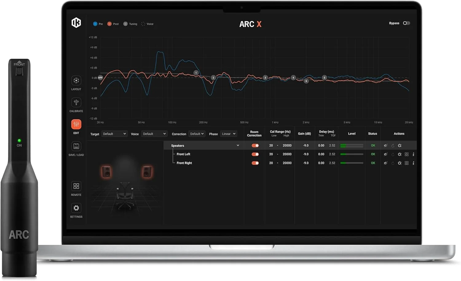 IK Multimedia ARC X تصحیح آکوستیک اتاق، کالیبراسیون مانیتور و شبیه سازی بلندگو - میکروفون اندازه گیری آکوستیک استودیو، مانیتورینگ مجازی و پلاگین با تاخیر کم IK Multimedia ARC X تصحیح آکوستیک اتاق، کالیبراسیون مانیتور و شبیه سازی بلندگو - میکروفون اندازه گیری آکوستیک استودیو، مانیتورینگ مجازی و پلاگین با تاخیر کم