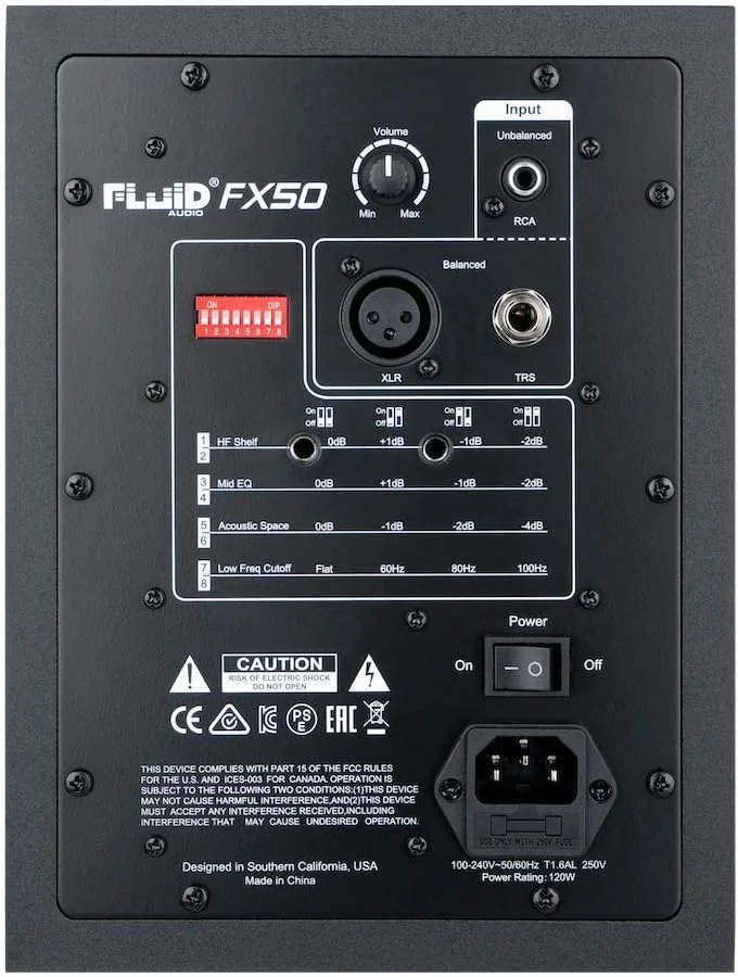 مانیتور استودیویی هم محور 5 اینچی Fluid Audio FX50، تقویت دوگانه 90 وات 49 هرتز - 22 کیلوهرتز (+/-3db) مانیتور استودیویی هم محور 5 اینچی Fluid Audio FX50، تقویت دوگانه 90 وات 49 هرتز - 22 کیلوهرتز (+/-3db)