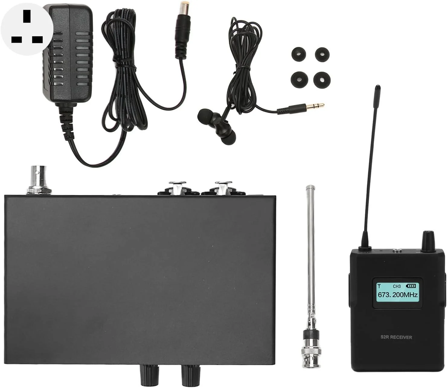 سیستم مانیتورینگ استریو ANLEON S2T، گیرنده سیستم مانیتورینگ بی سیم، 570 تا 590 مگاهرتز، صفحه نمایش LCD برای ANLEON با گوشی برای دستگاه الکترونیکی سیستم مانیتورینگ استریو ANLEON S2T، گیرنده سیستم مانیتورینگ بی سیم، 570 تا 590 مگاهرتز، صفحه نمایش LCD برای ANLEON با گوشی برای دستگاه الکترونیکی