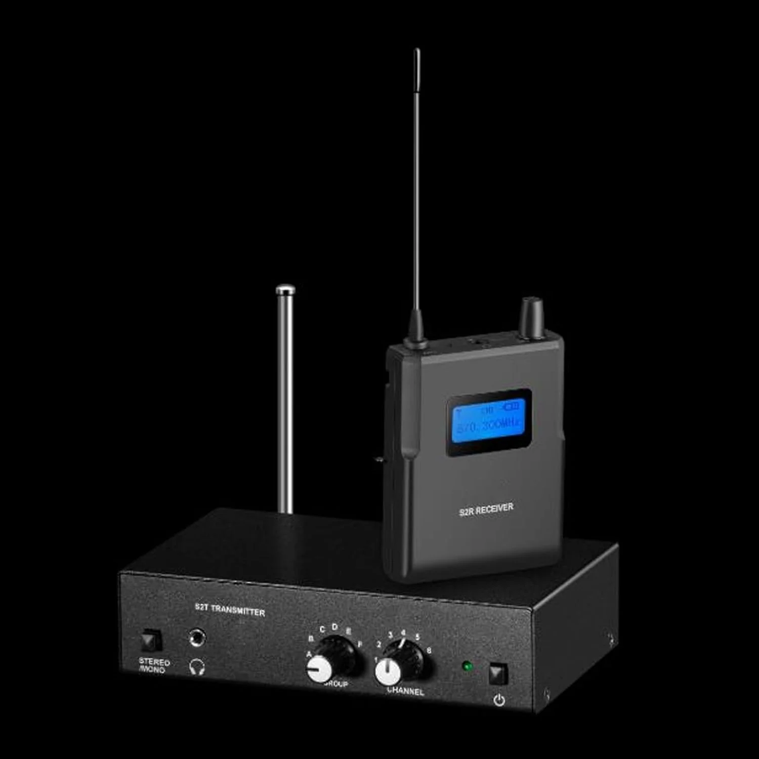 سیستم مانیتورینگ استریو ANLEON S2T، گیرنده سیستم مانیتورینگ بی سیم، 570 تا 590 مگاهرتز، صفحه نمایش LCD برای ANLEON با گوشی برای دستگاه الکترونیکی سیستم مانیتورینگ استریو ANLEON S2T، گیرنده سیستم مانیتورینگ بی سیم، 570 تا 590 مگاهرتز، صفحه نمایش LCD برای ANLEON با گوشی برای دستگاه الکترونیکی