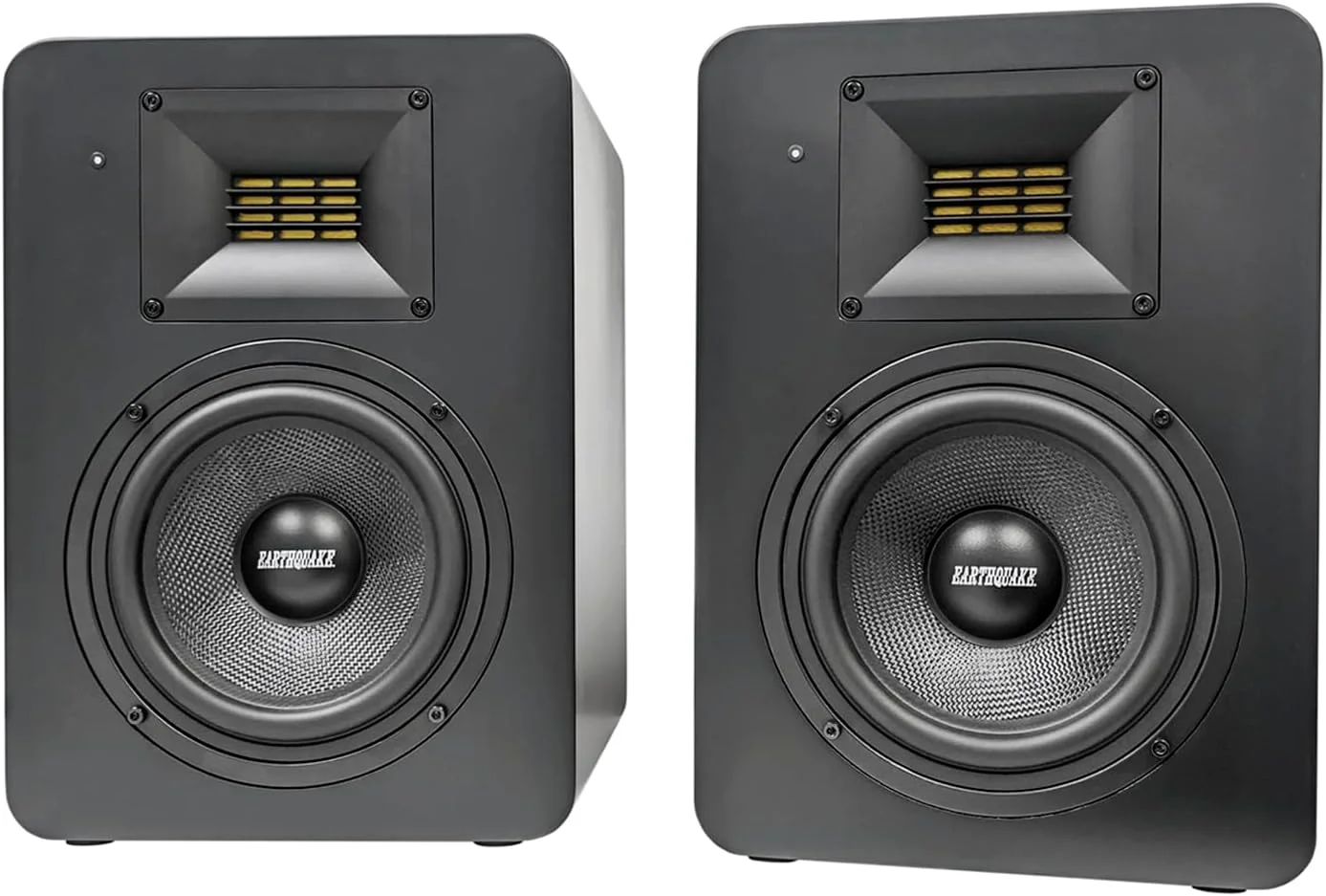 جفت اسپیکر مانیتور استودیویی حرفه ای 6.5 اینچی EARTHQUAKE SM6BT با توییتر روبانی 2 اینچی و بلوتوث بی سیم v5.3 برای تولید و میکس موسیقی، 130 وات 2 طرفه، مشکی مات جفت اسپیکر مانیتور استودیویی حرفه ای 6.5 اینچی EARTHQUAKE SM6BT با توییتر روبانی 2 اینچی و بلوتوث بی سیم v5.3 برای تولید و میکس موسیقی، 130 وات 2 طرفه، مشکی مات