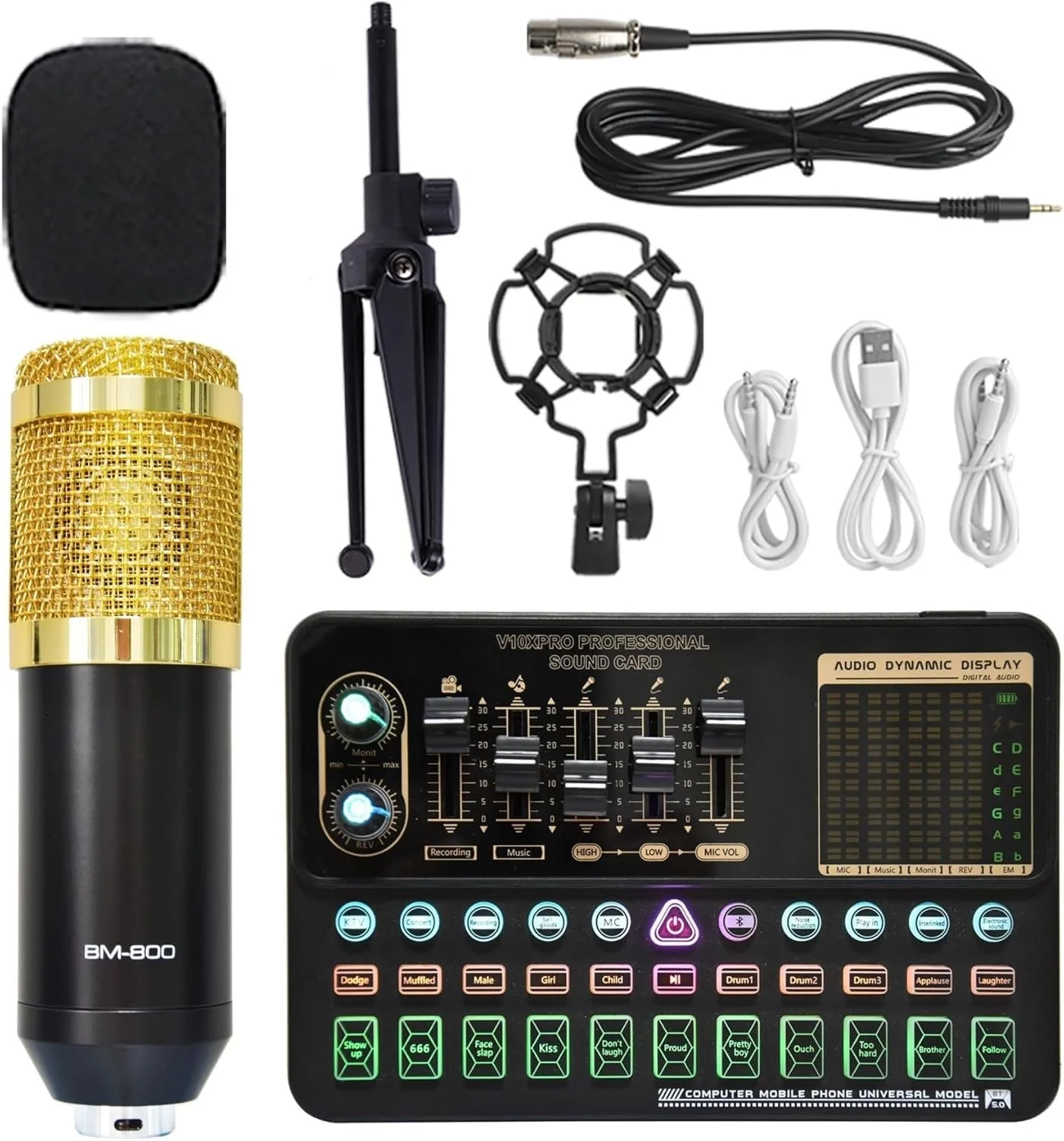 کارت صدا و میکروفون استودیویی مدل BM800 V10XPro
