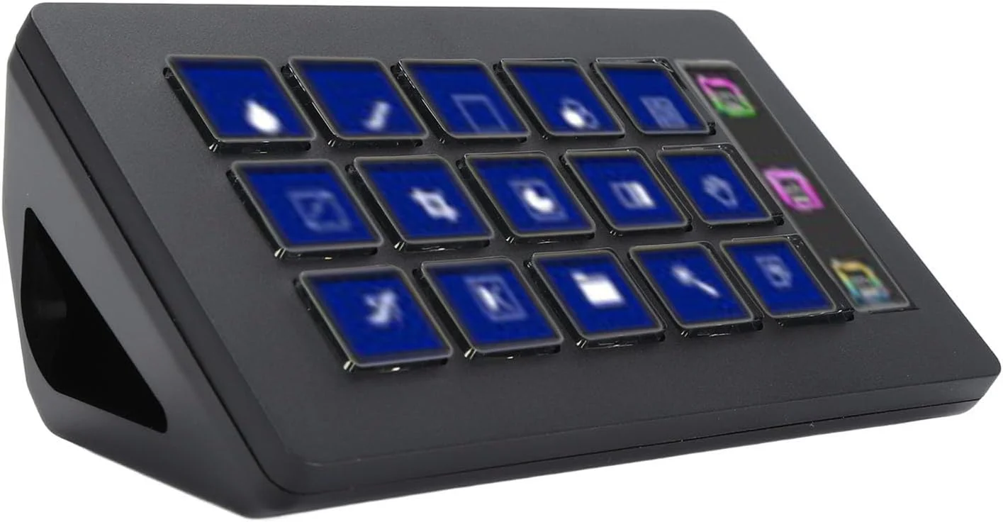کنترلر استودیو، 15 کلید LCD برای اکشن های سفارشی ماکرو، میکسر صدا برای OBS، Twitch و YouTube، سازگار با Mac و PC