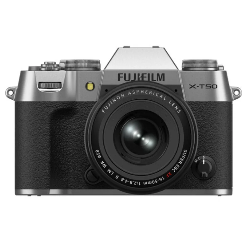 دوربین بدون آینه فوجی فیلم X-T50 نقره ای همراه با لنز XF 16-50mm f/2.8-4.8