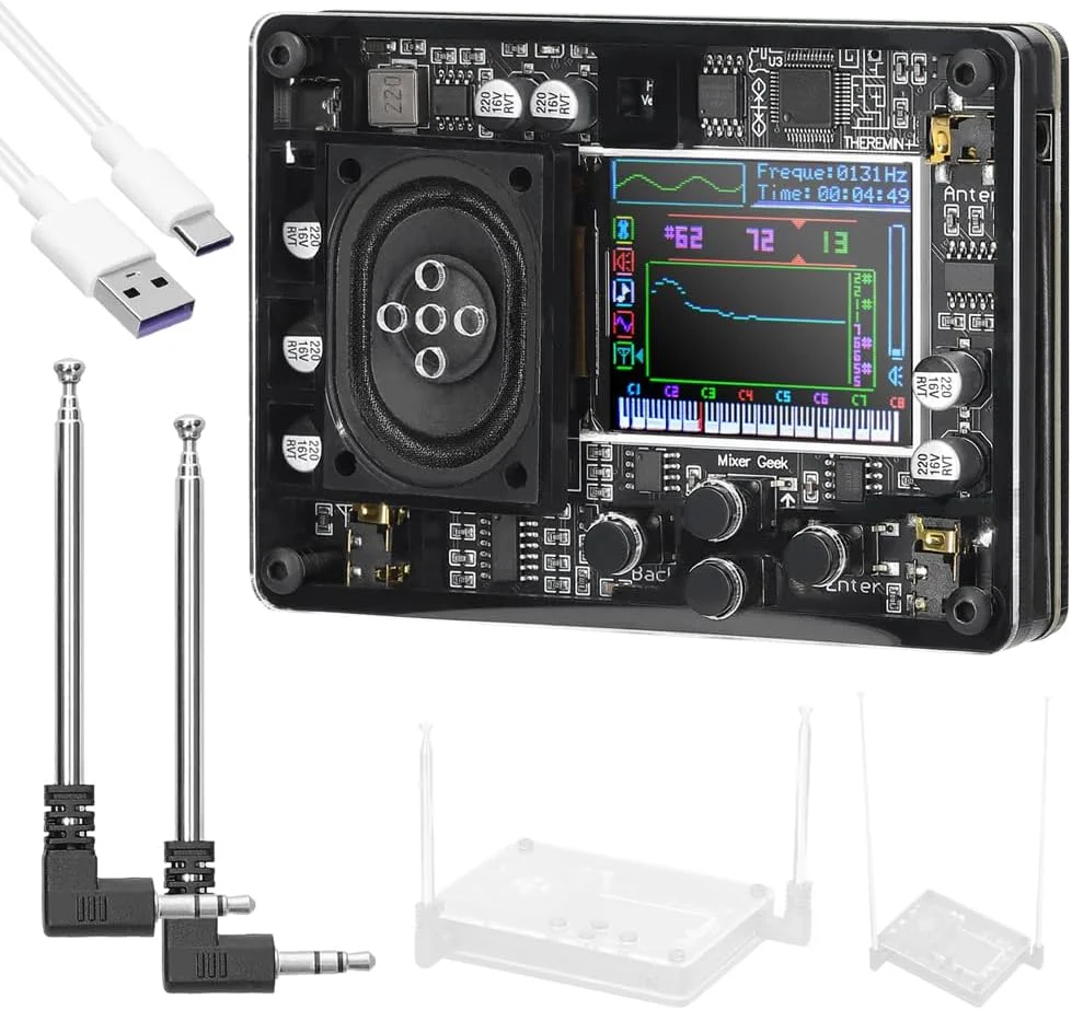 ترمین رابط صوتی Type-C، ساز الکترونیکی مبتکرانه، ساز موسیقی کلاسیک با صداهای قابل تنظیم متعدد و صفحه نمایش رنگی