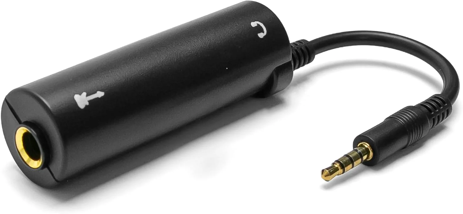 آداپتور رابط گیتار Marsrut، رابط افکت های گیتار، آداپتور جایگزین مبدل رابط گیتار مشکی برای گوشی، رابط صوتی گیتار، فرآوری شده با مد روز