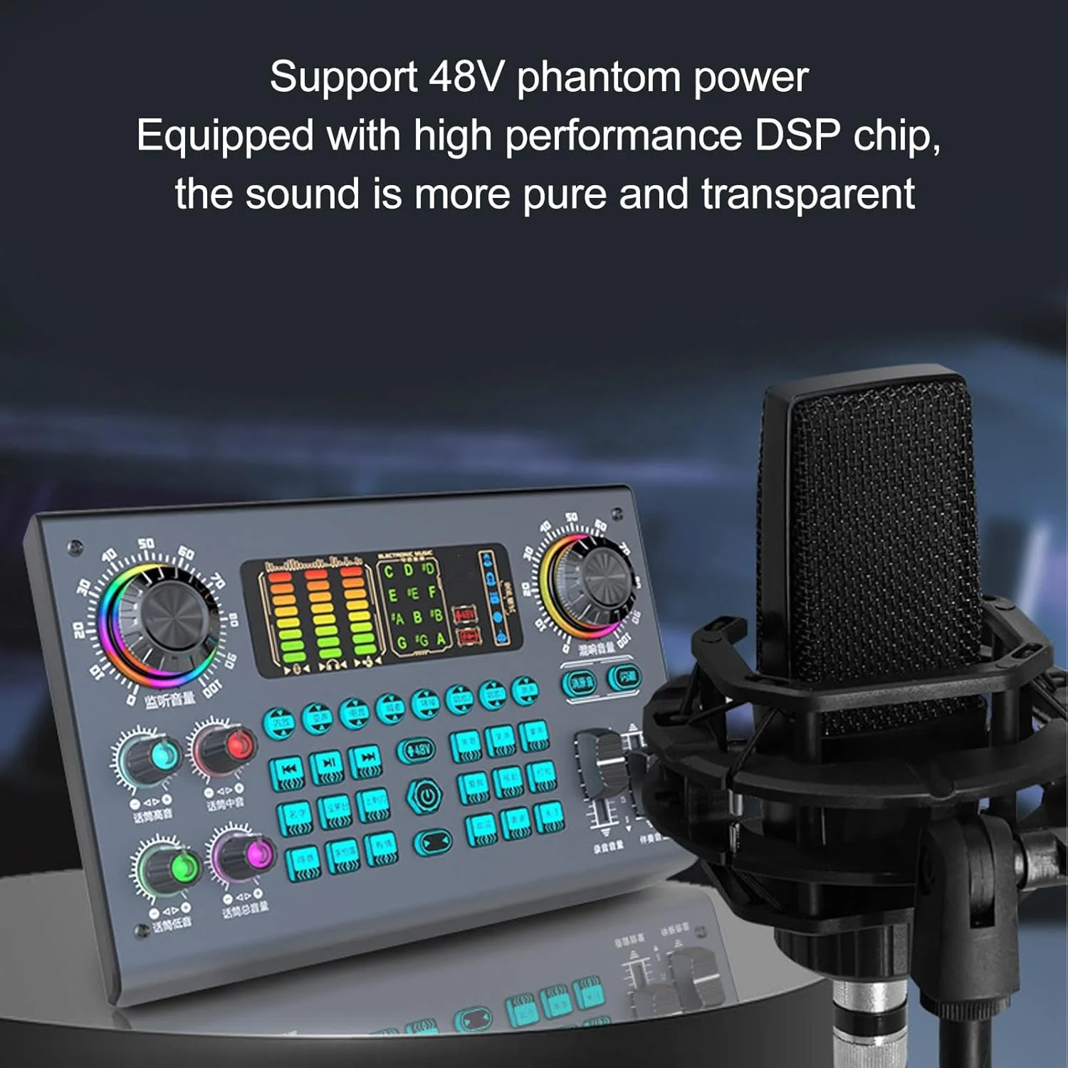 میکسر صوتی حرفه ای، کنسول میکس برد صدای دیجیتال قابل حمل DJ با رابط صوتی میکسر USB، بردهای میکس، میکسر استریو DJ برای ضبط، پخش زنده، پادکست