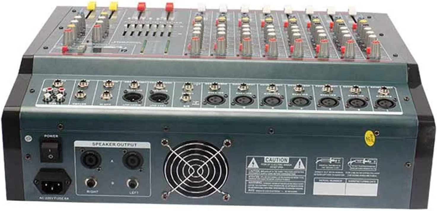 میکسر زنده، میکسر صدا قابل حمل با کارت صدا، میکسر استریو 8 کاناله، بلوتوث USB برای کامپیوتر، ضبط، پخش، پخش زنده، مهمانی، میکسر دی جی