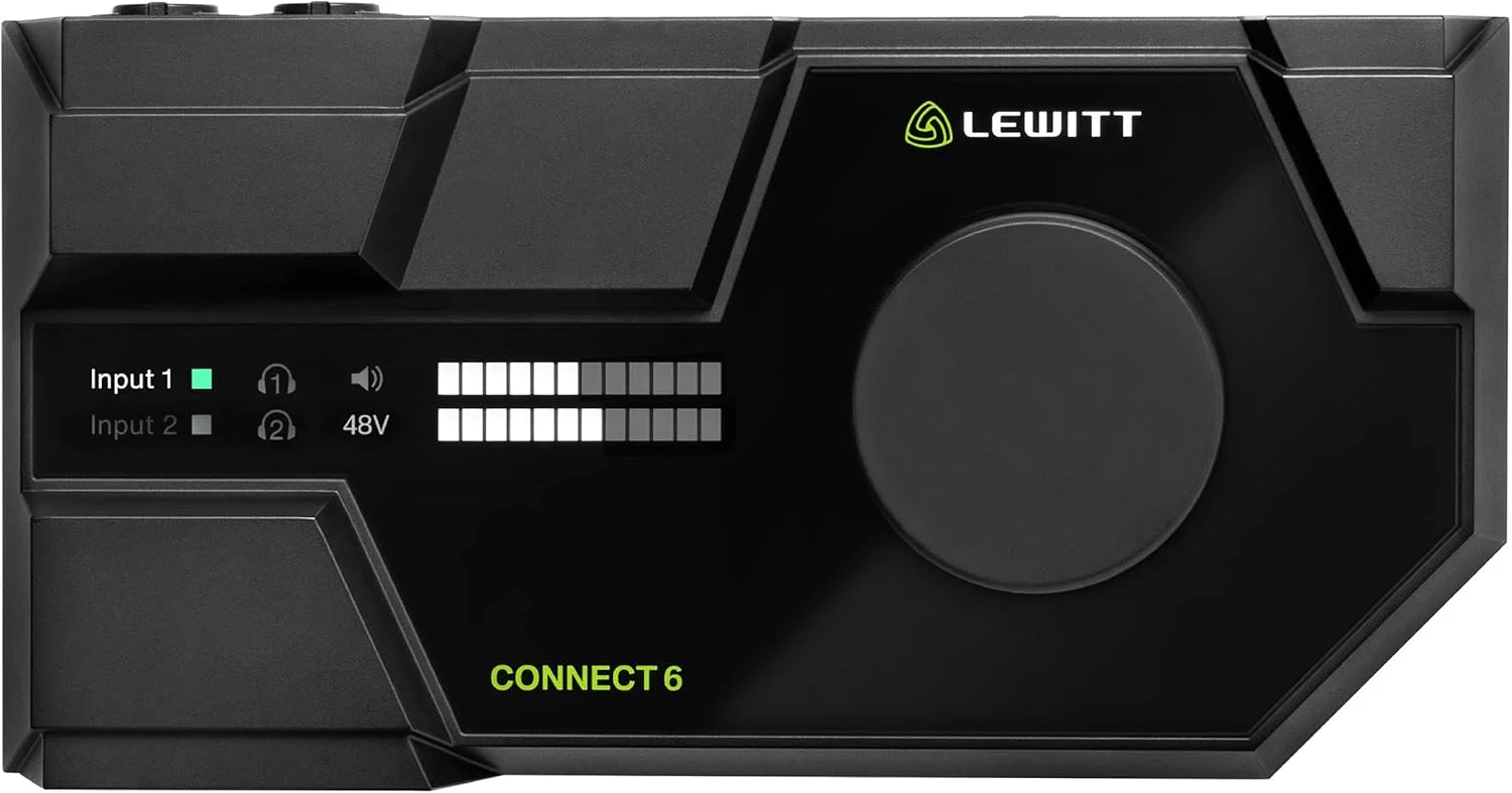 اینترفیس صوتی Lewitt Connect 6 Dual USB-C با 6 ورودی/ 6 خروجی، پردازشگر سیگنال دیجیتال (DSP)، ورودی و خروجی موبایل، 2 پری امپ میکروفون، 2 خروجی هدفون، Loopback برای ضبط، استریم و پادکست - سازگار با Mac/PC/iOS/iPadOS/Android