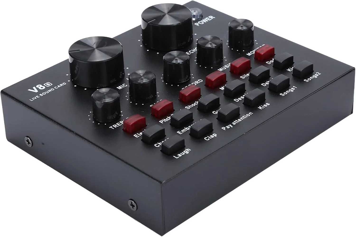 کارت صدای پخش زنده V8، رابط صوتی USB تلفن همراه، کامپیوتر چند منظوره، جنس ABS برای ضبط صدا