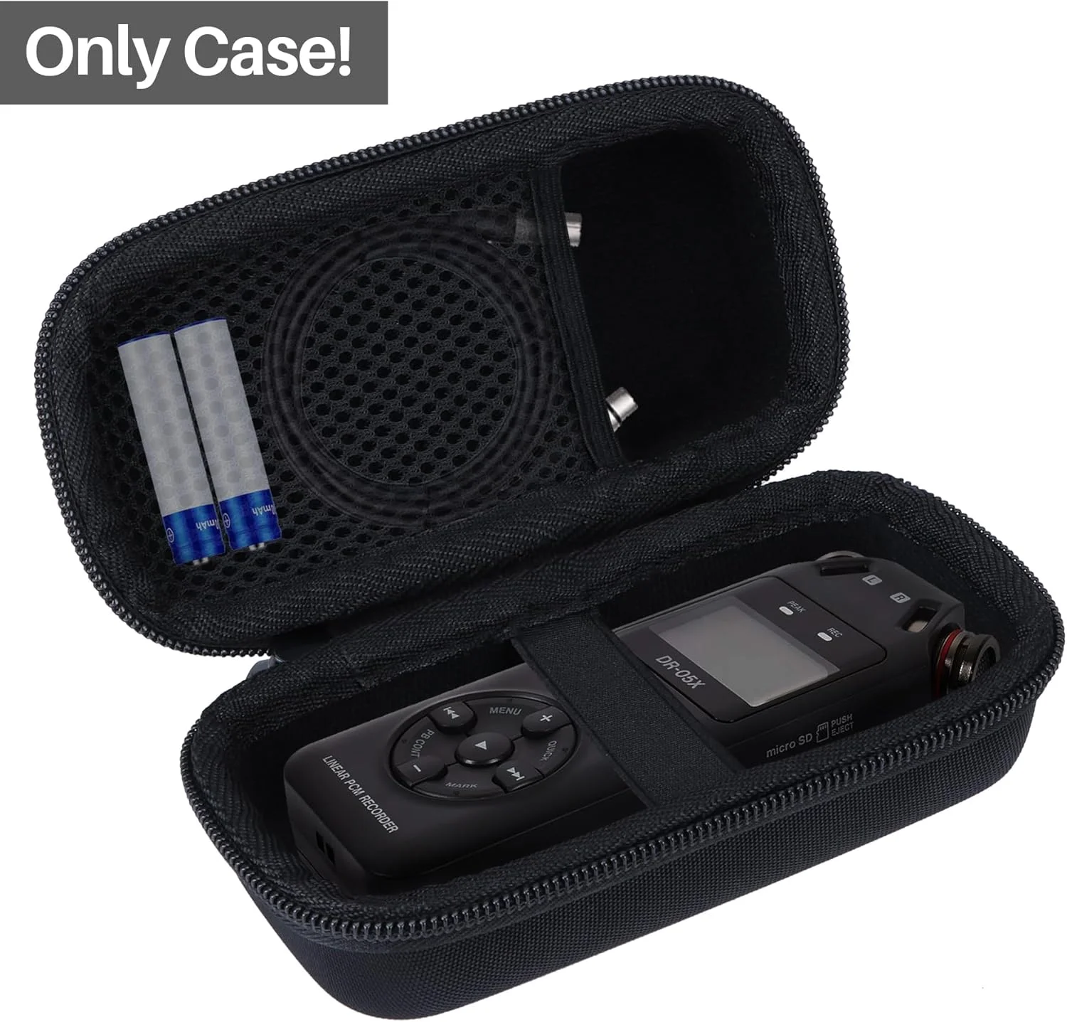 کیف محافظ سخت برای ضبط کننده صدای استریو قابل حمل تسکم DR-05XP / DR-05X، مشکی