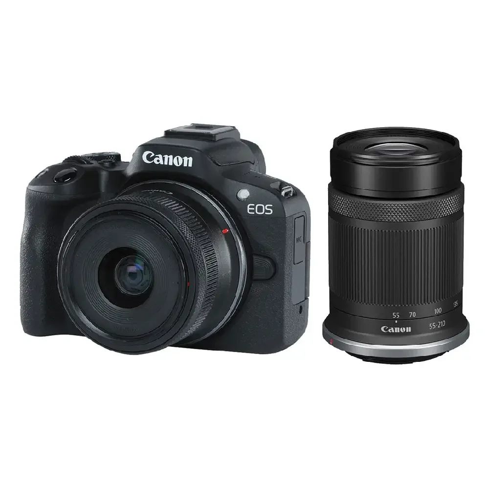 دوربین بدون آینه کانن Canon EOS R50 به همراه لنزهای 18-45 و 55-210 دوربین بدون آینه کانن Canon EOS R50 به همراه لنزهای 18-45 و 55-210