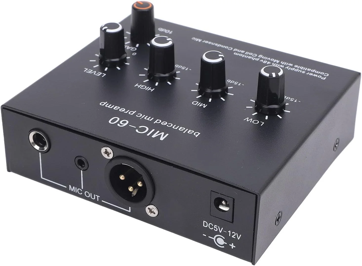 تقویت کننده میکروفون حرفه ای Jiawu، میکروفون پایدار برای استودیوهای خانگی، آلیاژ آلومینیوم، مشکی، 1 عدد تقویت کننده برای خانه و استودیوهای حرفه ای