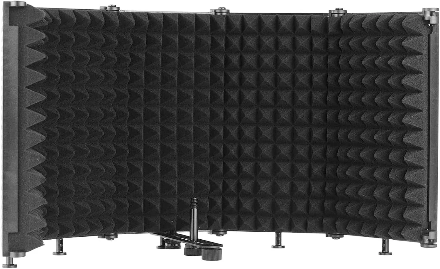 محافظ تاشو میکروفون، محافظ صوتی حرفه ای 5 پنلی اتاقک آکوستیک با فوم جاذب صدا و کاهش نویز، جنس پلاستیکی مناسب برای ضبط، تولید، کارائوکه، چت آنلاین