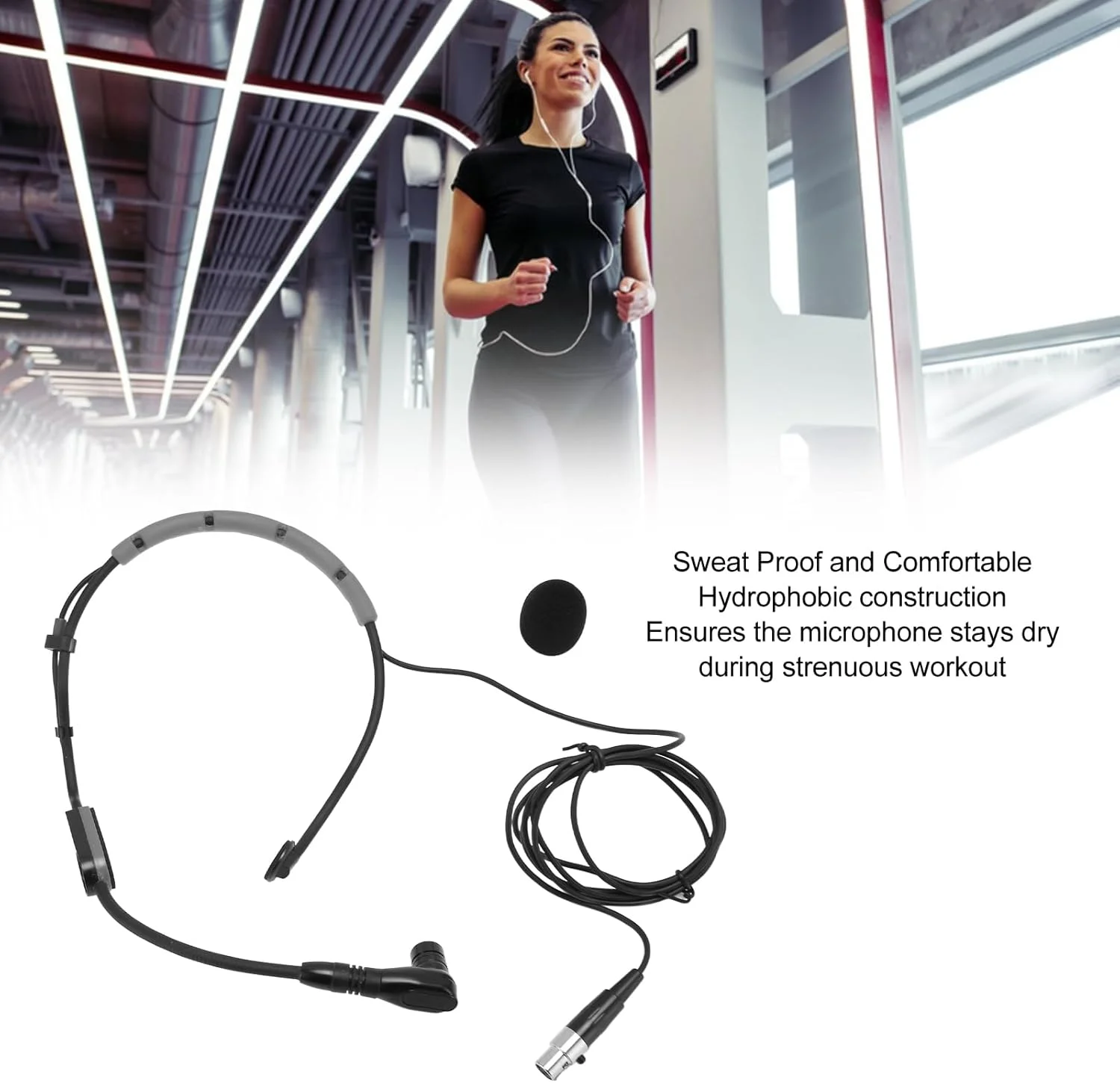 میکروفون کاندنسر هدست ورزشی، میکروفون کاندنسر هدست برای PGA31 SM31 SM35 (خاکستری)