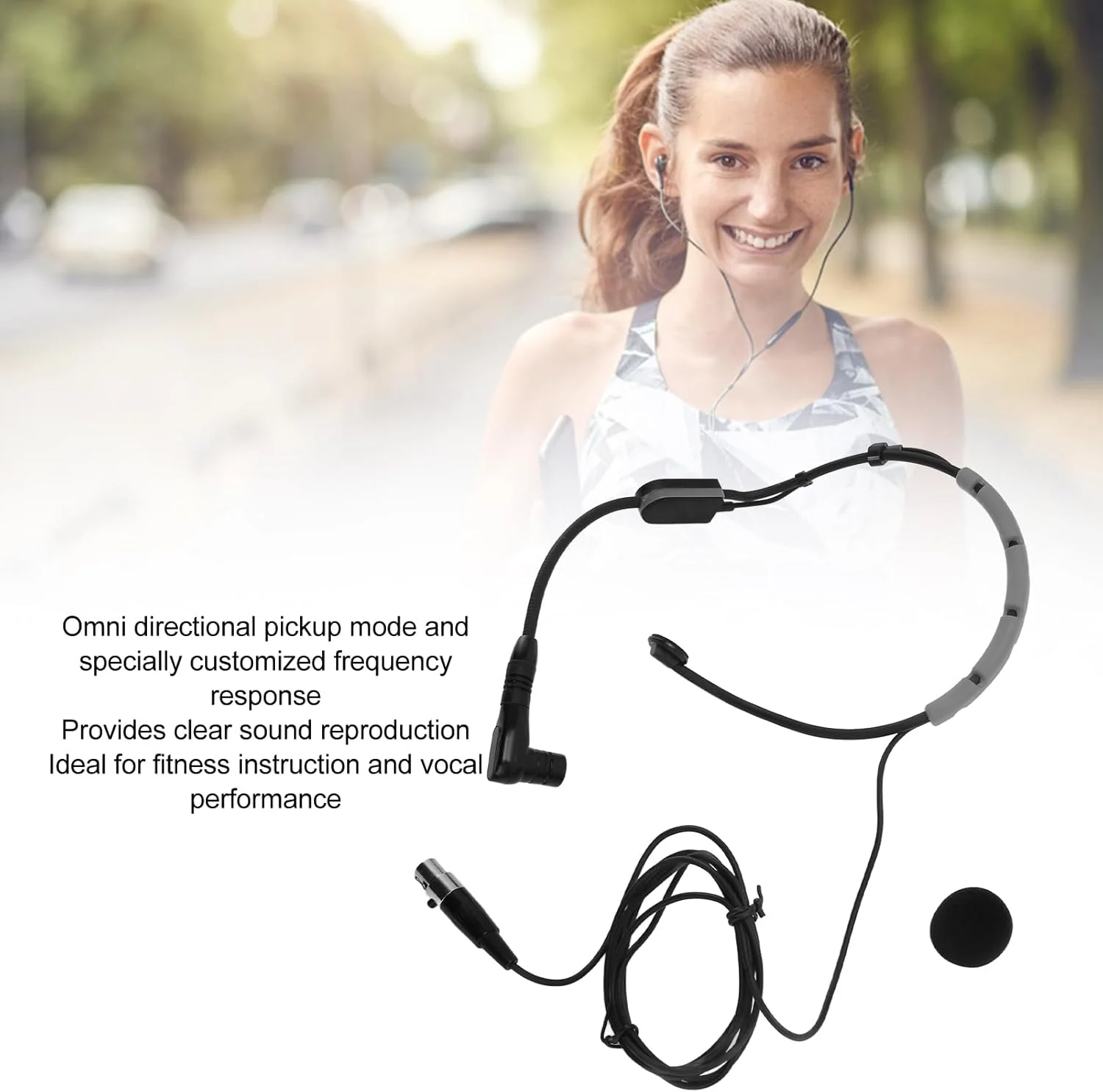 میکروفون کاندنسر هدست ورزشی، میکروفون کاندنسر هدست برای PGA31 SM31 SM35 (خاکستری)