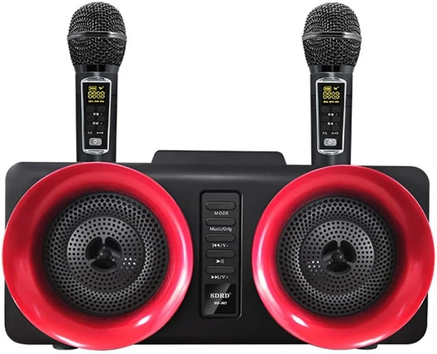 سیستم صوتی قابل حمل خانوادگی VejiA با دو میکروفون و بلندگوی استریو 30 واتی