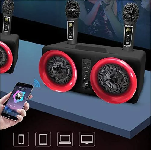 سیستم صوتی قابل حمل خانوادگی VejiA با دو میکروفون و بلندگوی استریو 30 واتی